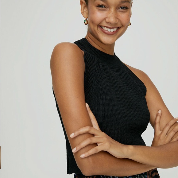 WILFRED | Crevier black knit sleeveless top - Picture 7 of 12